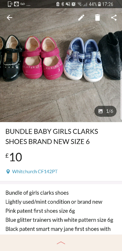 clarks girls shoes size 10